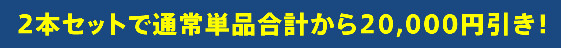 2本セットで10,000円引き！
