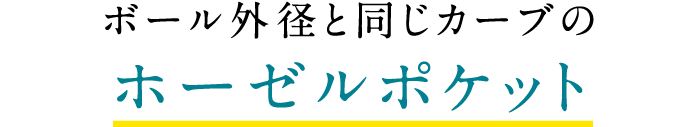 ボール外径と同じカーブの ホーゼルポケット