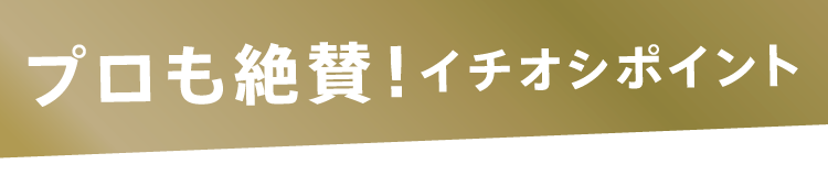 プロも絶賛！イチオシポイント