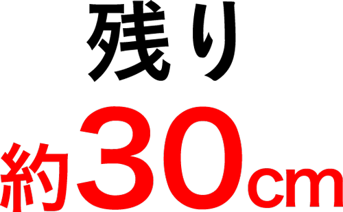 残り約30cm