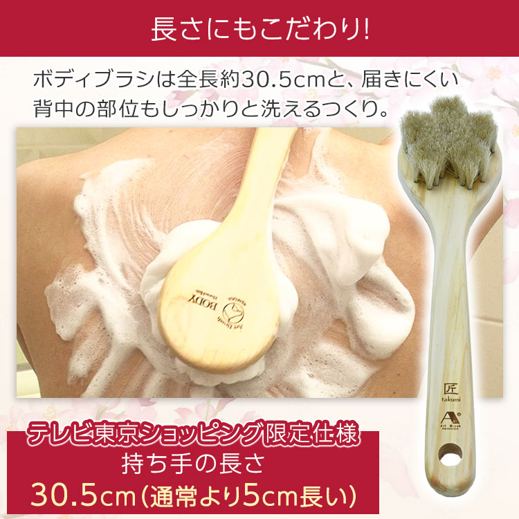 単品】浅草アートブラシ「ひのきのボディブラシ｣｜テレ東マート