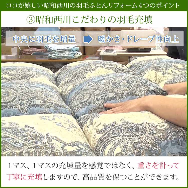 ☆未使用☆昭和西川 羽毛布団 EC919-B セミダブル 170×210 【公式通販】