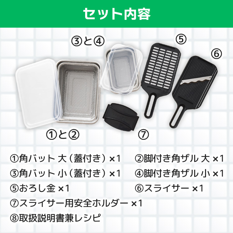 おろし一番 角バットスライサーセット｜テレ東マート